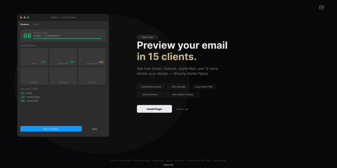 Emailens Figma Plugin
