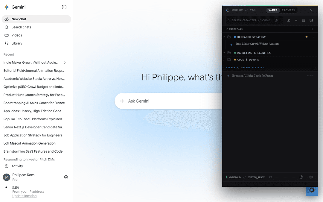 Omnifold AI Chat Organizer | Chrome Extension